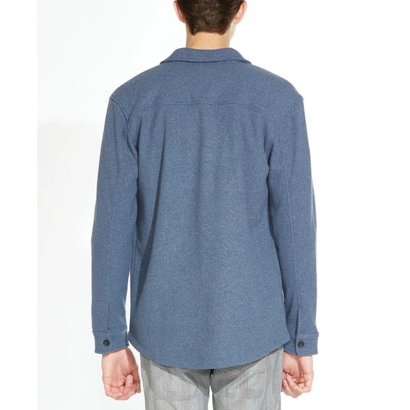 NWT Civil Society Durbin Men's Relaxed Knit Shirt Jacket Blue Size M (MSRP $119) - Picture 2 of 5